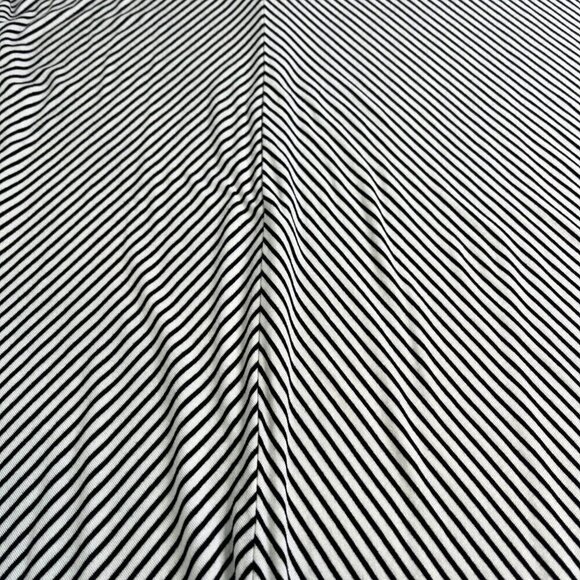 DB Sunday Womens Sleeveless Jersey Stretch Knit Dress Sz L Stripe Shark Bite Hem - Picture 3 of 9